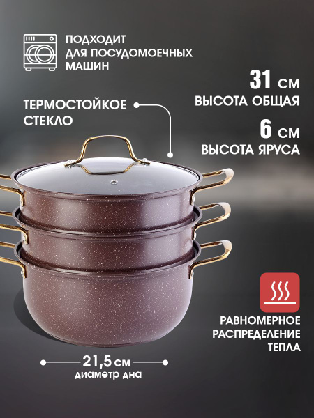 Мантоварка Mayer&Boch, Нержавеющая сталь, 2 яруса купить по выгодной ...