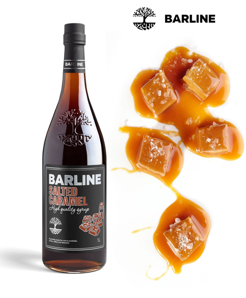 Сироп BARLINE Соленая карамель для кофе, коктейлей, выпечки, десертов ...