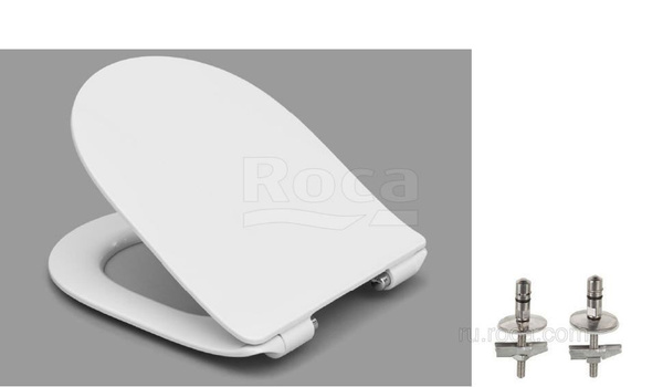 Крышка сиденье для унитаза Roca Leon Soft Close, ТОНКОЕ из дюропласта ...