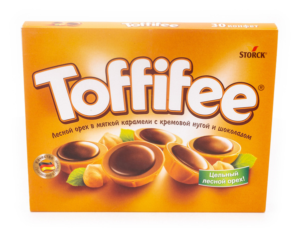 Конфеты Toffifee / Тофифи шоколадные лесной орех в мягкой карамели с ...