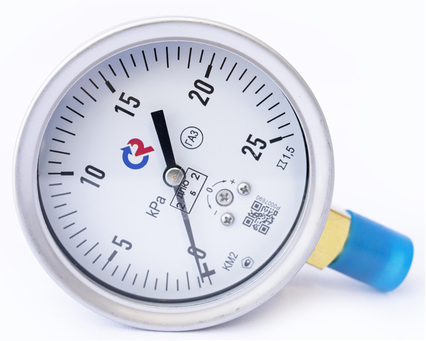 Манометр низкого давления (напоромер) "РОСМА" КМ-22P 0-25кПа G1/2, кл.т ...