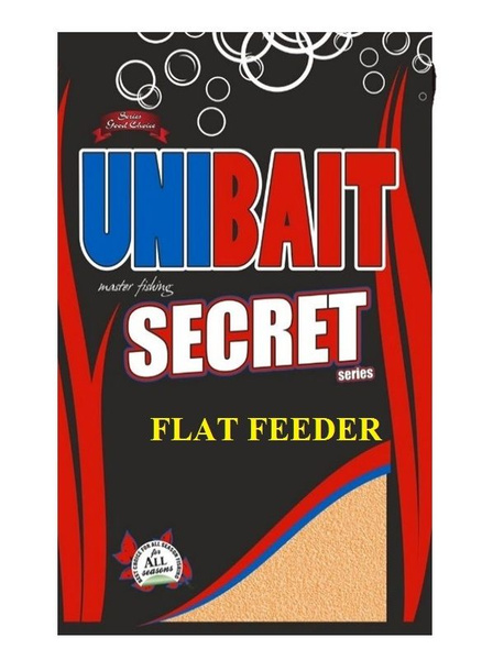 Прикормка рыболовная Unibait, серия Secret, 1кг, FLAT FEEDER Креветка ...