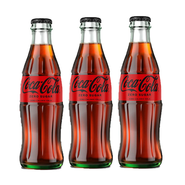 Газированный напиток Coca Cola zero Таиланд(стекло)3шт по 250мл ...