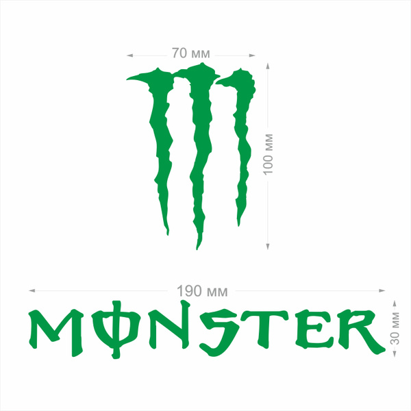 Наклейка интерьерная на машину компьютер Monster energy купить по ...