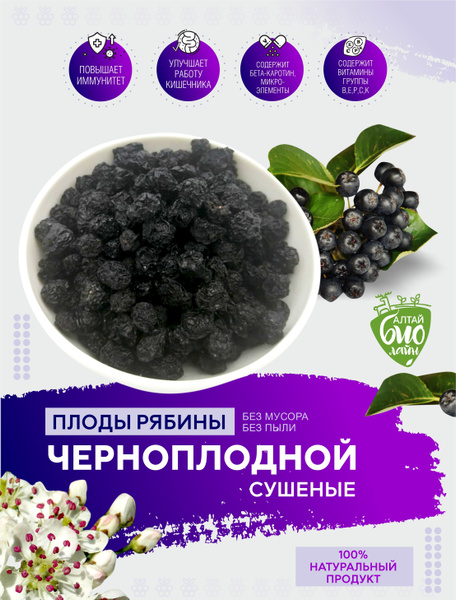 Черноплодная рябина сушеная, 500г - купить с доставкой по выгодным ...