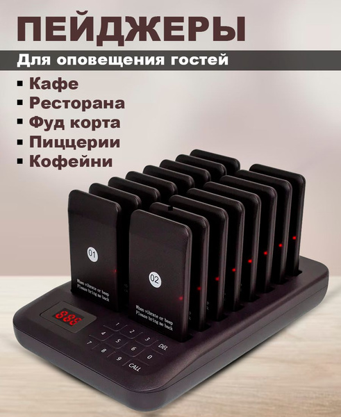 Пейджеры для оповещения клиентов ресторана, кафе и фаст фуда о ...