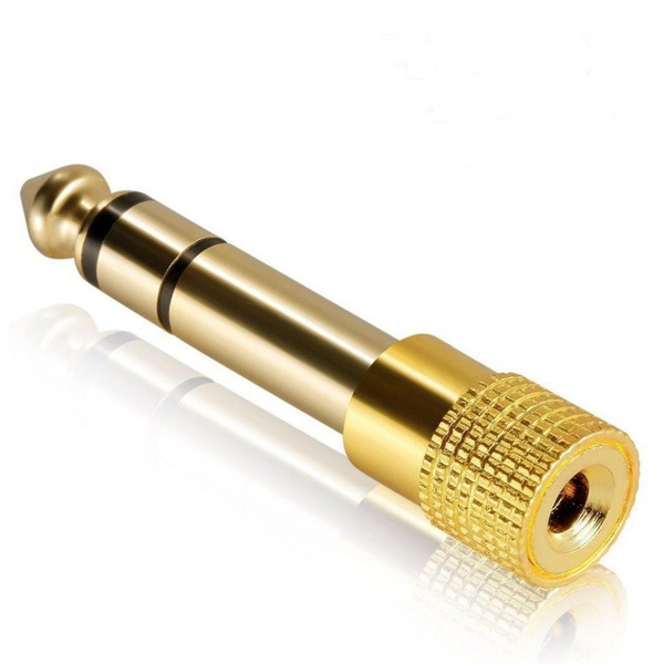 Переходник для кабеля Mini Jack 3.5 мм на разъём Jack 6.3 мм (Джек мини ...