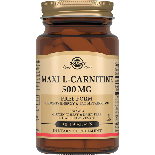 Солгар Л-Карнитин макси таблетки 500мг №30 - купить с доставкой по ...