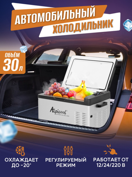 Автомобильный портативный холодильник с мощным компрессором Alpicool ...