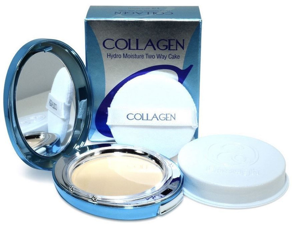 ENOUGH Увлажняющая пудра со сменным блоком Collagen Hydro Moisture Two ...