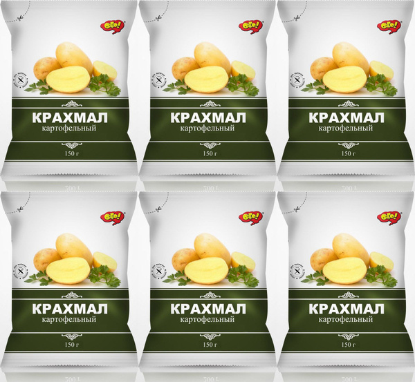 Крахмал ОГО! картофельный, комплект: 6 упаковок по 150 г - купить с ...