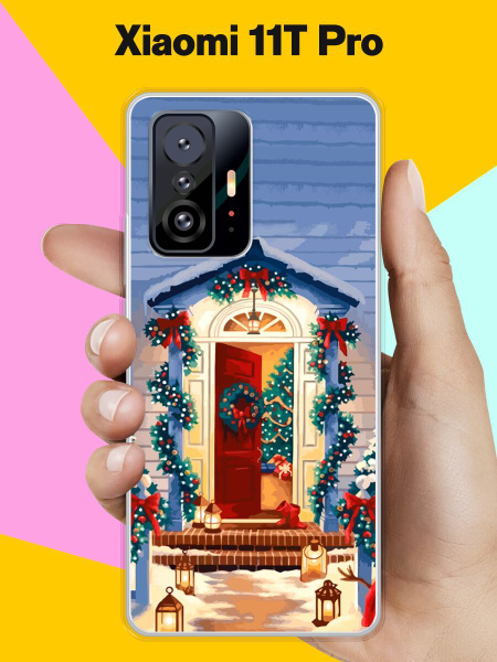 Силиконовый чехол на Xiaomi 11T Pro Узор новогодний / для Сяоми 11Т Про ...