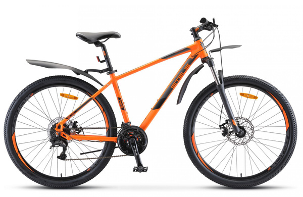 Велосипед горный 27,5" STELS Navigator-745 MD 17", оранжевый, на рост ...
