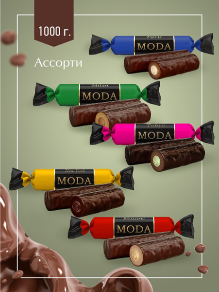 Конфеты MODA (Moscow, Milan, Paris, New York, Tokyo) 1кг - купить с ...