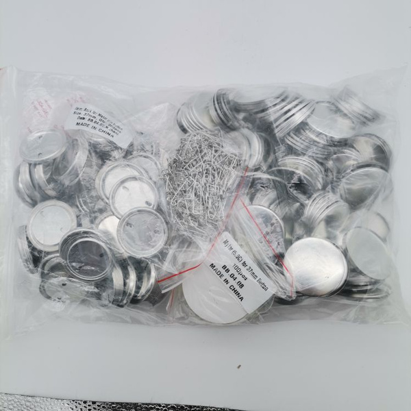 Заготовки значков, металл/булавка, 37 мм (в уп. 200шт) купить на OZON ...