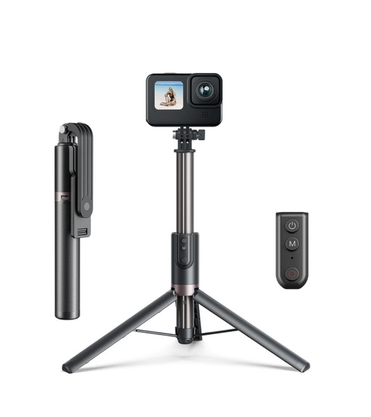 Монопод штатив 24,5-130см с пультом для GoPro 11 10 9 8 Max и телефонов ...