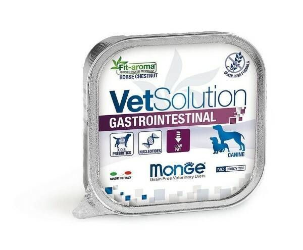 Гастроинтестинал влажный купить для собак. Monge VETSOLUTION Dog Gastrointestinal. VETSOLUTION Diabetic для собак. Монж ветеринарная диета / Monge VETSOLUTION логотип. Влажный корм для чувствительного пищеварения гастроэнтостинал Монж.