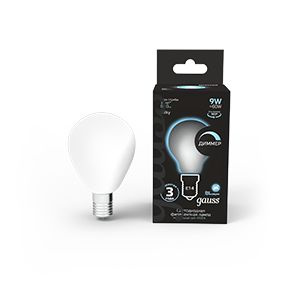 5шт. Gauss Лампа Filament Шар 9W 610lm 4100К Е14 milky диммируемая LED ...
