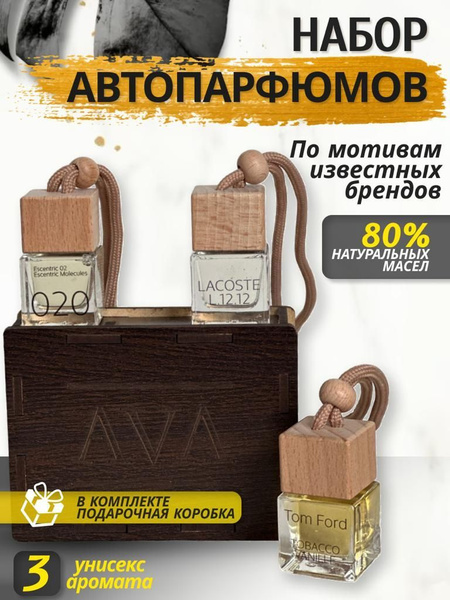 Ароматизатор для автомобиля, набор 3 шт, унисекс ароматы - купить с ...