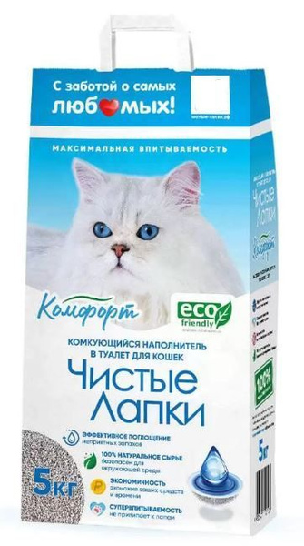Чистые лапки Наполнитель 5000г. - купить с доставкой по выгодным ценам ...