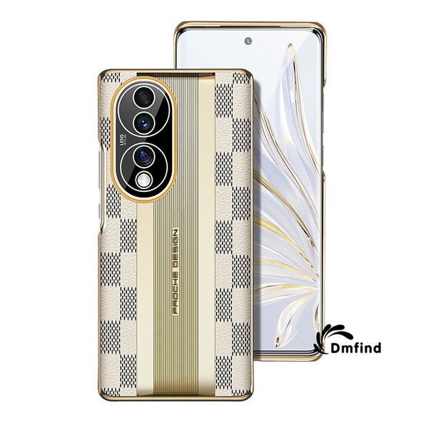 Роскошная кожа Чехол для Honor 70 (Хонор 70) защитой модуля камер ...