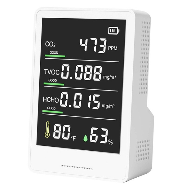 Тестер Монитора Качества Воздуха Детектор ABS CO2 CO2, TVOC, HCHO ...