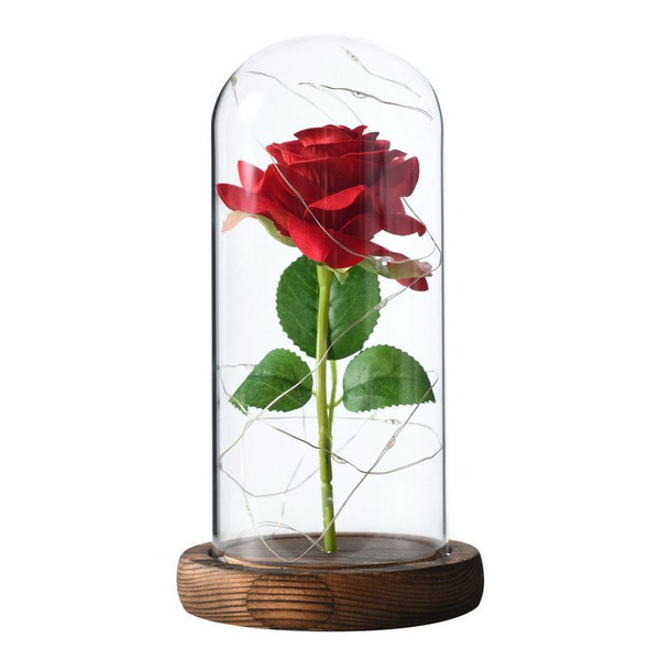 Стеклянный колпак ночного светильника eternal flower со светодиодными ...