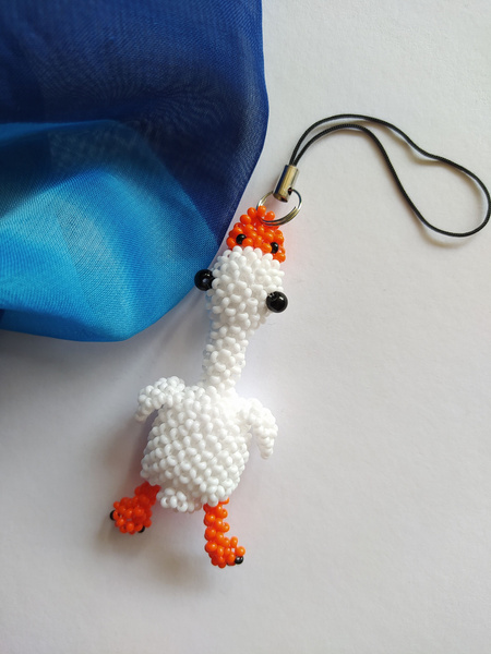 Брелок подвеска для телефона гусь обнимусь , брелок на телефон гусь ...