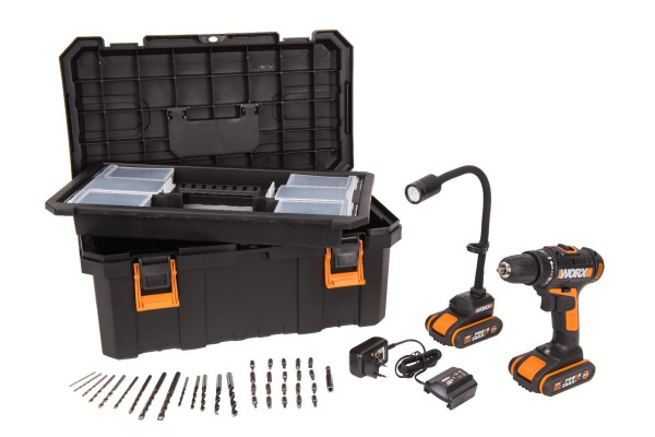 Отвертка аккумуляторная WORX WX240, 4В, 5Нм, 1,5Ач, набор оснастки - купить по н