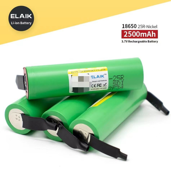 Высокотоковый аккумулятор 2500mAh 18650 INR18650 25R мощная литий ...
