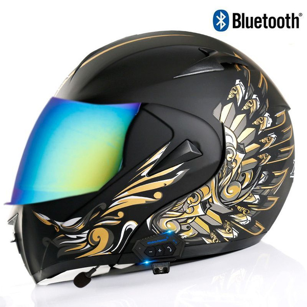 Мотошлем Yingheqi Электрический мотоциклетный шлем Bluetooth, открытый ...