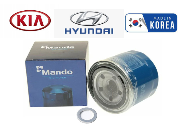 Фильтр масляный + прокладка сливной пробки Mando OEM:26300-35505; 26300 ...