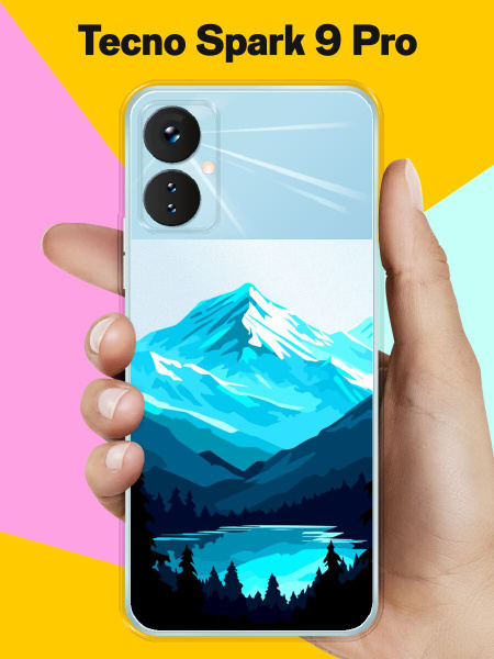 Силиконовый чехол на Tecno Spark 9 Pro Горное Озеро / для Текно Спарк 9 ...