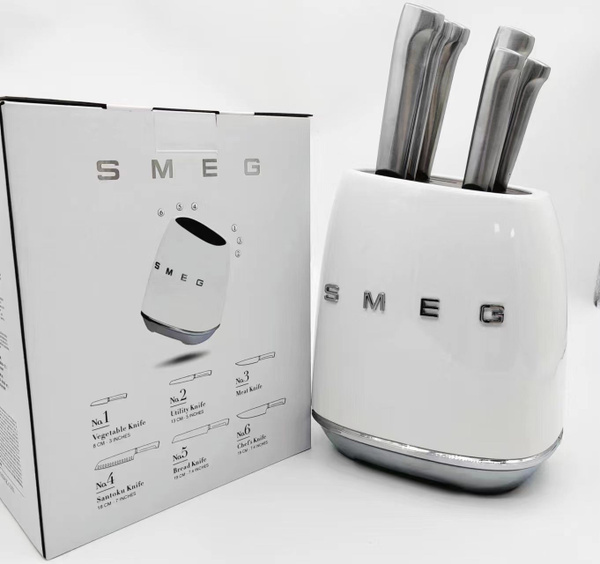 Набор кухонных ножей Smeg, Нержавеющая сталь купить по низкой цене с ...