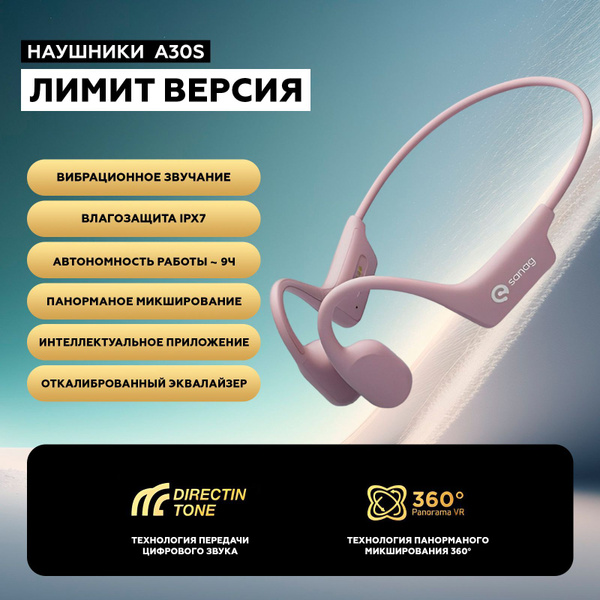 Наушники Очки Sanag Беспроводная Bluetooth-гарнитура с воздушной ...