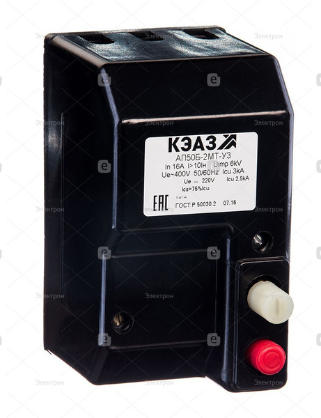 Купить Выключатель автоматический АП50Б-2МТ-6.3А-10Iн-400AC/ 220DC-У3 ...