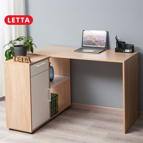 Письменный стол LETTA Письменный стол_L9900_Letta_73.1_Белое тиснение ...