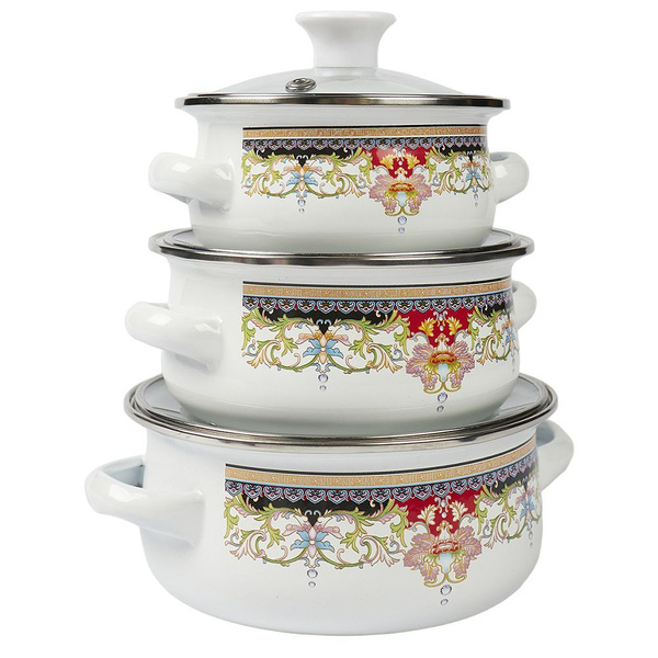 Набор кастрюль KELLI, Сталь, 0,5 л, 1,1 л, 0,7 л - купить по выгодной ...