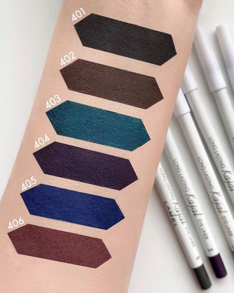 Набор гелевых карандашей для глаз lamel Kajal long lasting eye liner ...