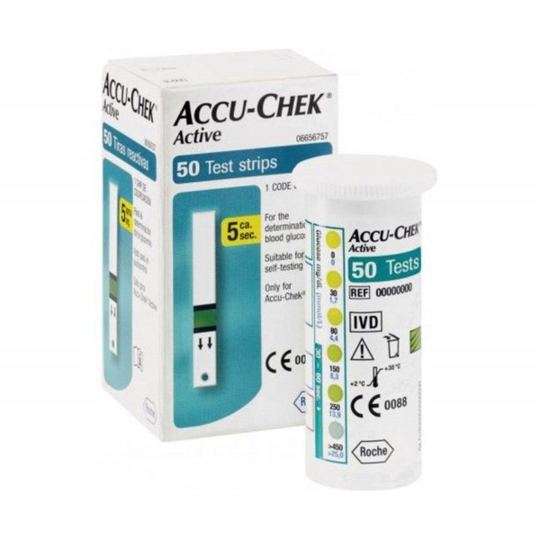 Характеристики: Тест-полоски для глюкометра Accu-Chek Active (Акку-Чек ...