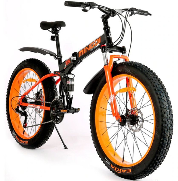 Велосипед взрослый складной Fatbike 26 дюймов, 21 скорость, 4.0 шины ...