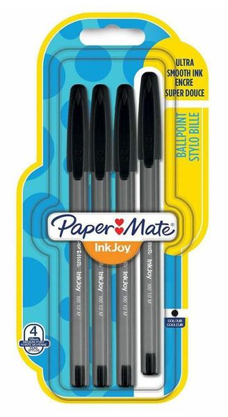 Ручки шариковые черные Paper Mate InkJoy 100, набор 4 шт. купить на ...