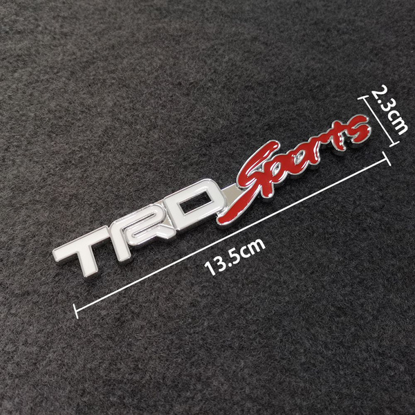 Шильдик на крышку багажника автомобиля Тойота TRD Sports белого цвета ...