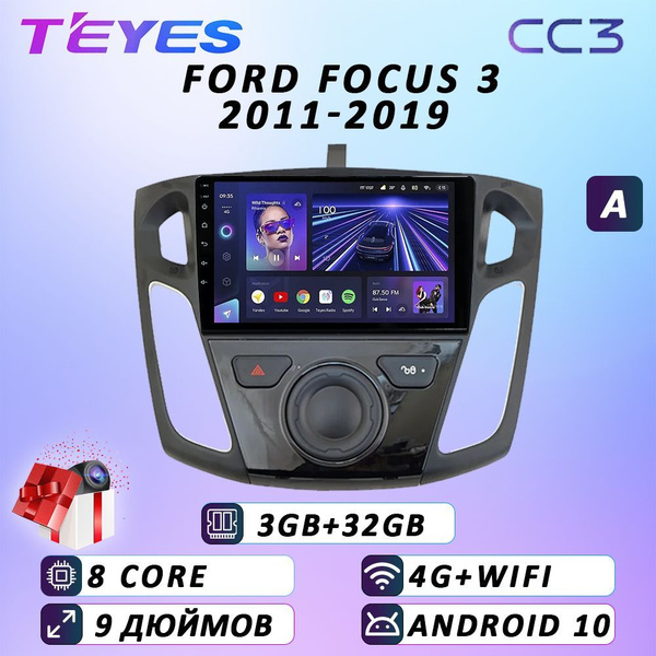 Штатная магнитола Teyes CC3/ Ford Focus 3/Форд Фокус 3 A / 4+32GB/4G ...