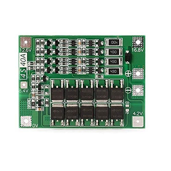 Плата защиты li-ion аккумуляторов BMS 4S 40A - купить с доставкой по ...
