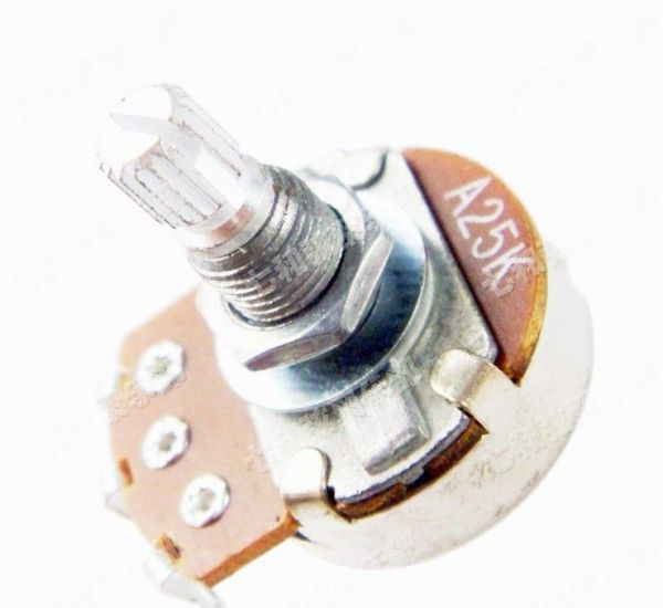 Потенциометр parts a25k-d-18mm потенциометр a25k, длина резьбы 10мм ...