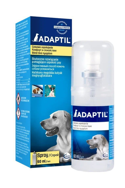 Спрей Adaptil от стресса для собак, 60 мл - купить с доставкой по ...