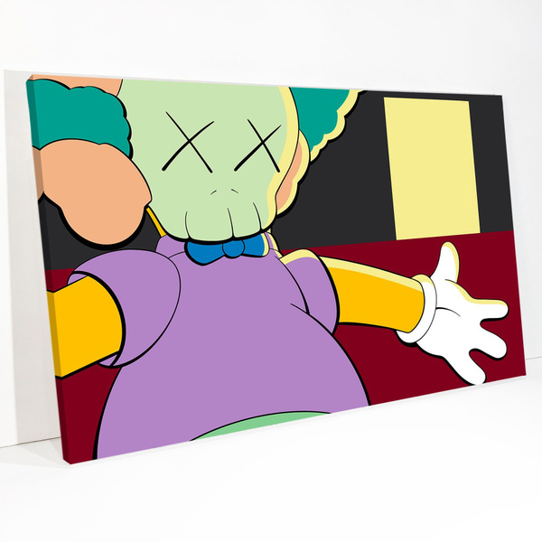 Картина KAWS Красти Клоун на холсте 60х90см - купить по низкой цене в ...
