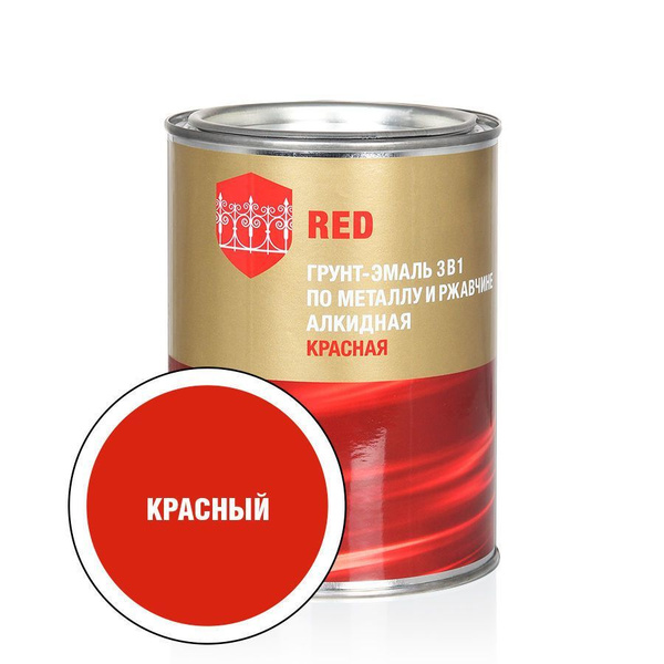 Грунт-эмаль Стандарт по металлу 3в1 Гладкая, Алкидная, Глянцевое ...
