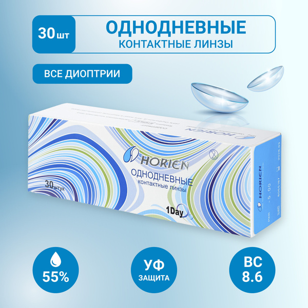 Линзы контактные Horien, 30 шт, -2.50/ 8.6, Однодневные купить на OZON ...